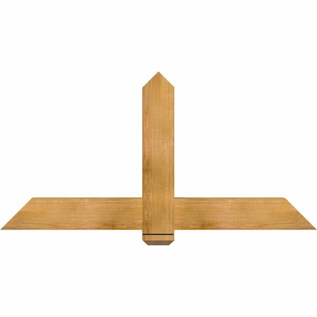 Ekena Millwork Eugene Rough Sawn Timber Gable Bracket, Western Red Cedar, 60"W x 30"H x 4"D x 6"F, 12/12 Pitch GBW060X30X0406EUG00RWR